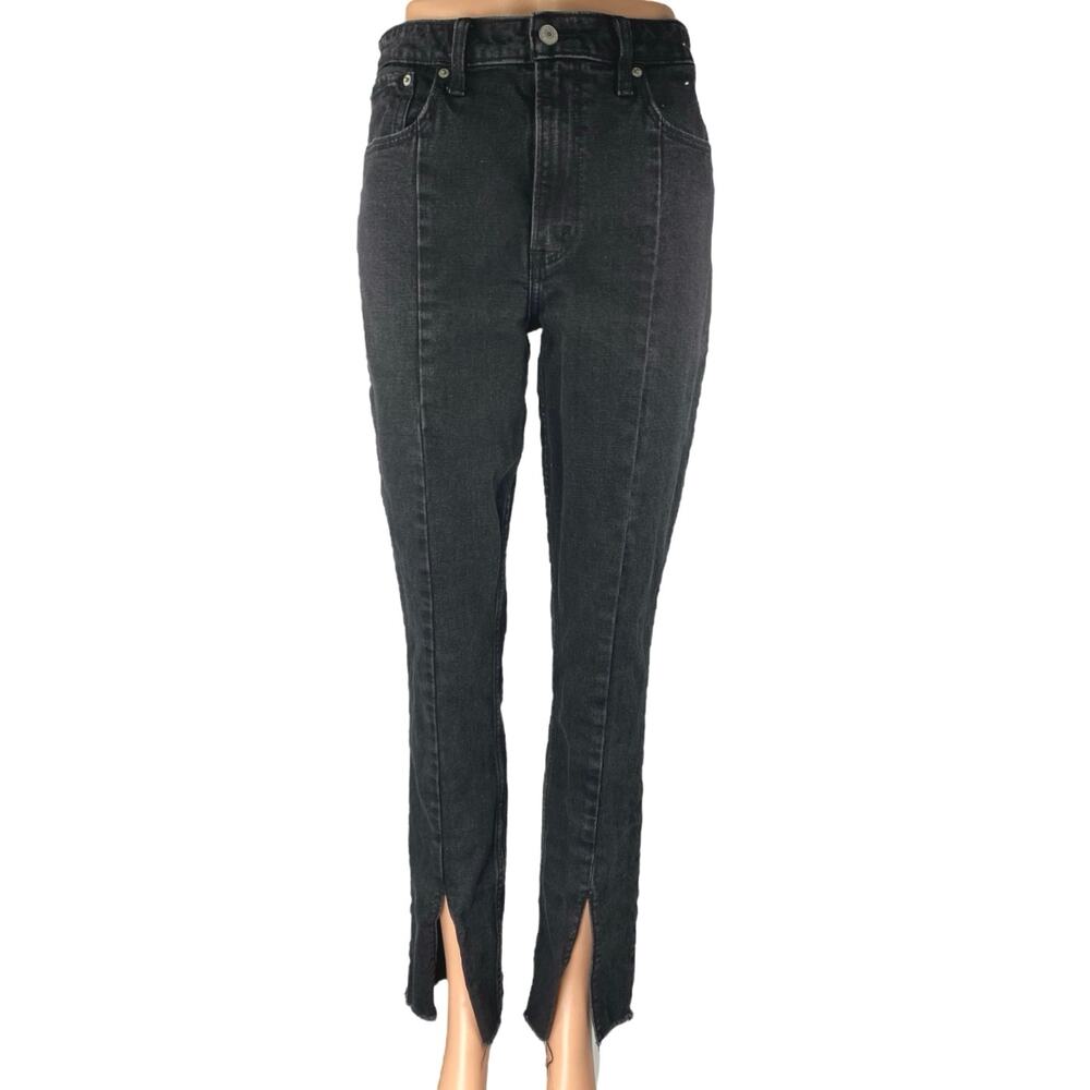 Abercrombie & Fitch Black Skinny Jeans with Front Slits